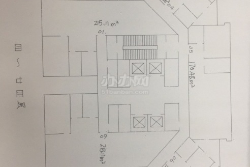 8号线地铁口120平7500元带上下水申航大厦